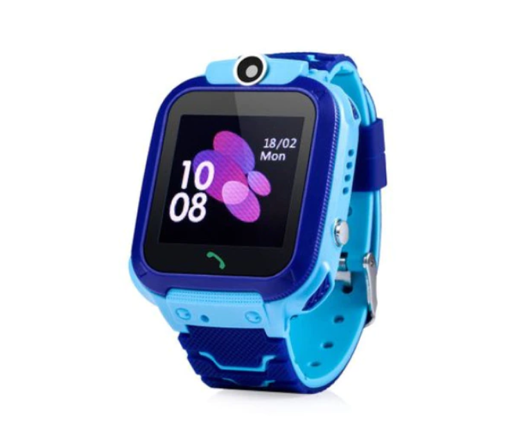 Smartwatch, klausstech, pentru copii, waterproof, android, ios, albastru